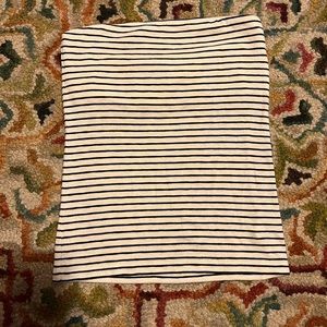 Aerie black and white striped long tube top, size: small